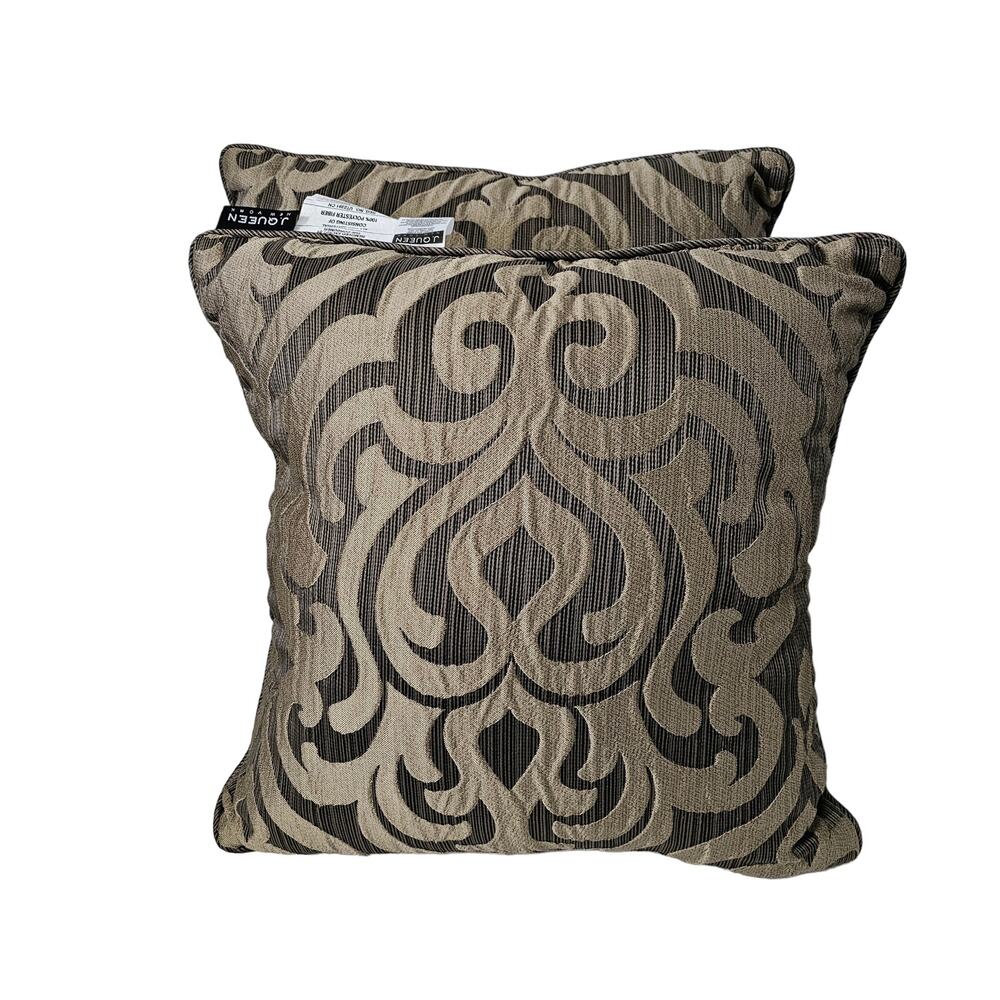 J. Queen New York Pillows Brown/‎ Tan  18"X 18"